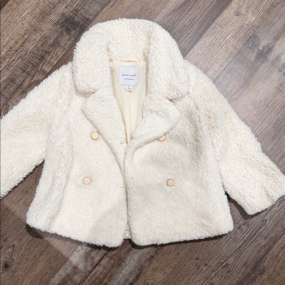 Janie and Jack Cream Pea Coat for Kids